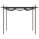 antracitszürke pergola behúzható tetővel 295 x 292 x 230 cm