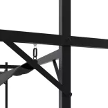 antracitszürke pergola behúzható tetővel 295 x 292 x 230 cm