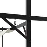 krémszínű pergola behúzható tetővel 589 x 292 x 230 cm