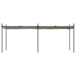 tópszínű pergola behúzható tetővel 589 x 292 x 230 cm