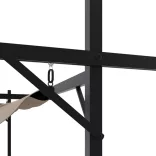 tópszínű pergola behúzható tetővel 589 x 292 x 230 cm