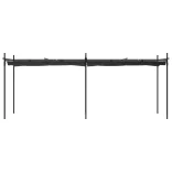 antracitszürke pergola behúzható tetővel 589 x 292 x 230 cm