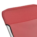 2 db piros textilén és porszórt acél összecsukható strandszék