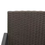 2 db fekete polyrattan kerti étkezőszék