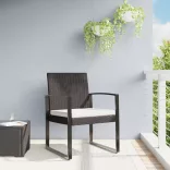 2 db barna polyrattan kerti étkezőszék