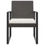 2 db barna polyrattan kerti étkezőszék