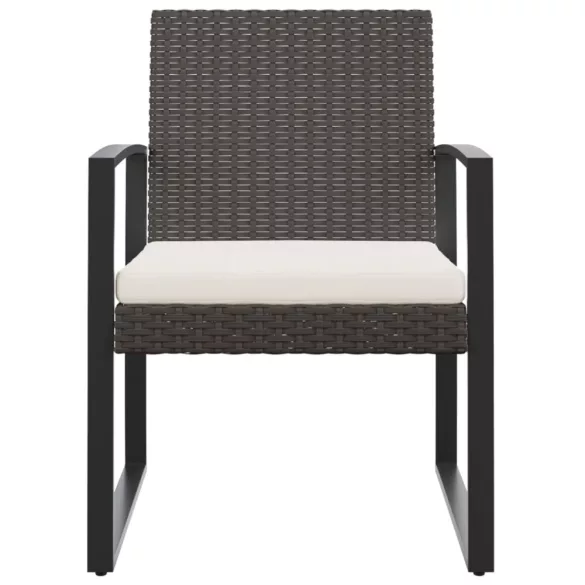 2 db barna polyrattan kerti étkezőszék