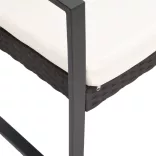 2 db barna polyrattan kerti étkezőszék