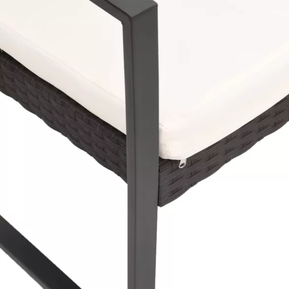 2 db barna polyrattan kerti étkezőszék