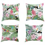 4 db többszínű szövet díszpárna 50 x 50 cm