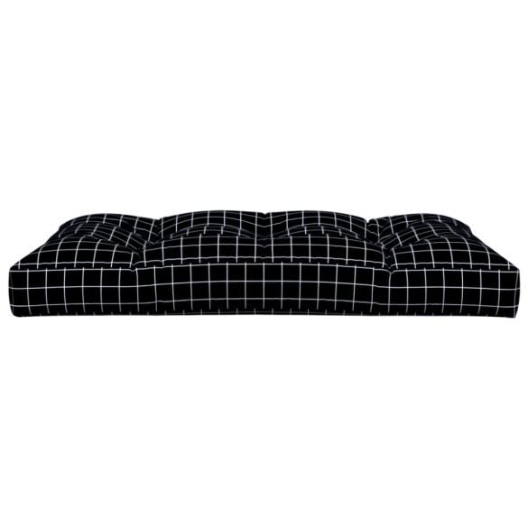 fekete kockás szövet raklappárna 120 x 80 x 12 cm