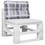 szürke kockás szövet raklappárna 50 x 40 x 12 cm