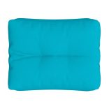 türkizkék szövet raklappárna 50 x 40 x 12 cm