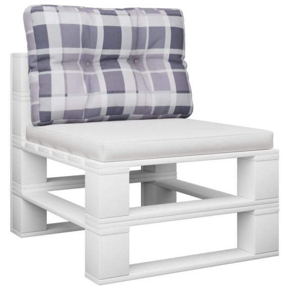 szürke kockás szövet raklappárna 60 x 40 x 12 cm