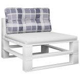 szürke kockás szövet raklappárna 70 x 40 x 12 cm