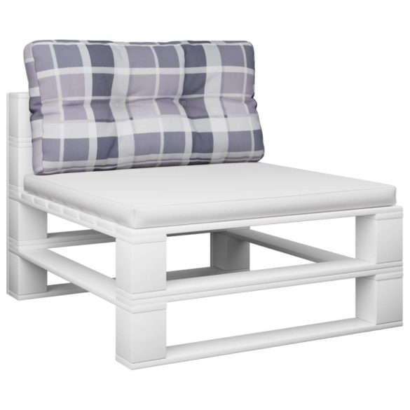 szürke kockás szövet raklappárna 70 x 40 x 12 cm