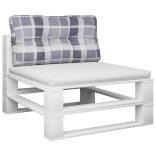 szürke kockás szövet raklappárna 80 x 40 x 12 cm