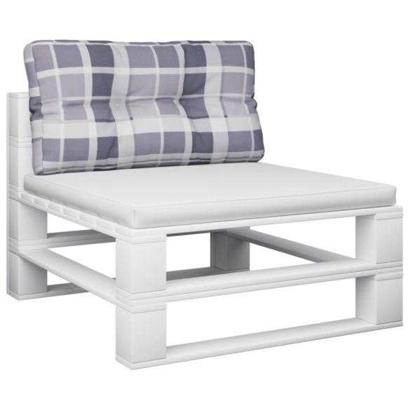 szürke kockás szövet raklappárna 80 x 40 x 12 cm