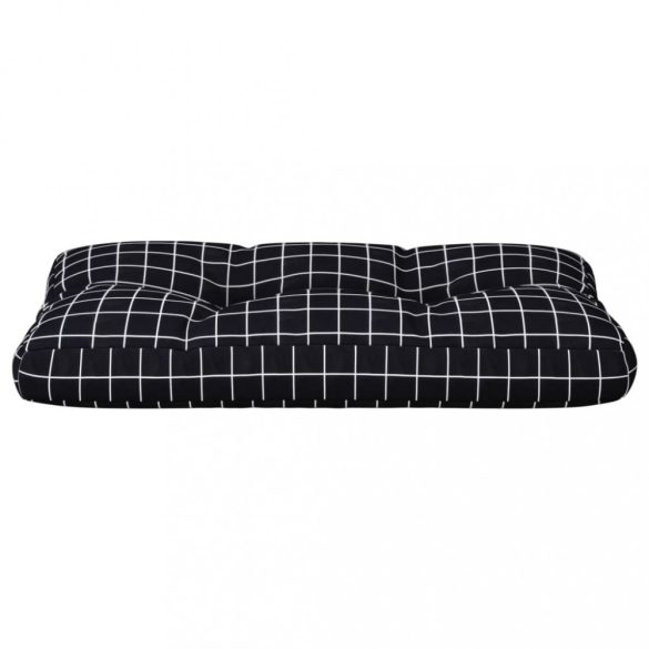 fekete kockás szövet raklappárna 80x40x12 cm