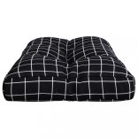 fekete kockás szövet raklappárna 80x40x12 cm