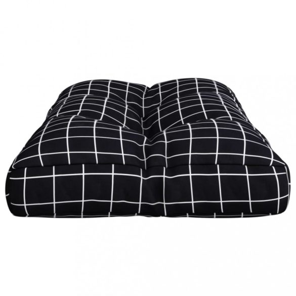 fekete kockás szövet raklappárna 80x40x12 cm