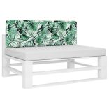 levélmintás szövet raklappárna 120 x 40 x 12 cm