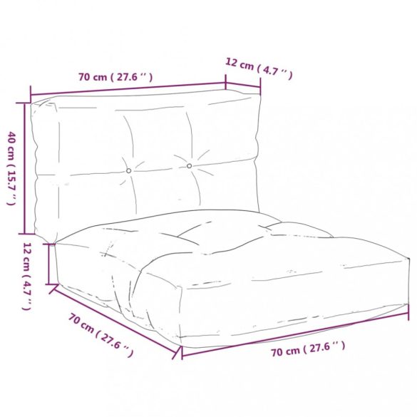 2 db élénkzöld szövet raklappárna