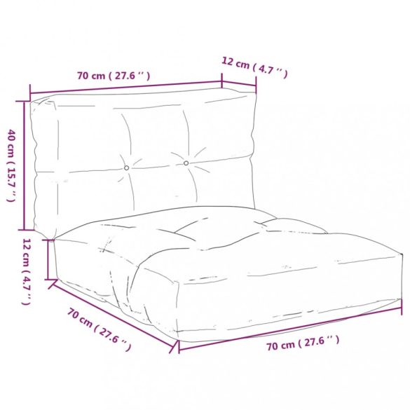2 db többszínű szövet raklappárna