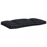 2 db fekete kockás oxford szövet raklappárna