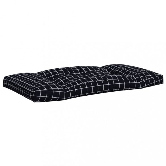 2 db fekete kockás oxford szövet raklappárna