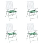 4 db levélmintás szövet székpárna 40x40x4 cm