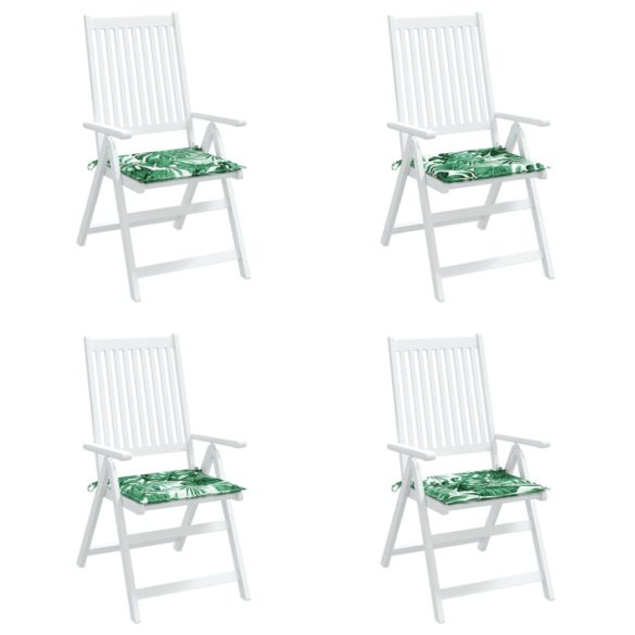 4 db levélmintás szövet székpárna 40x40x4 cm