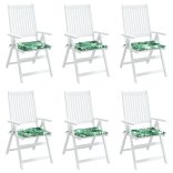 6 db levélmintás szövet székpárna 40x40x4 cm