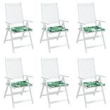 6 db levélmintás szövet székpárna 50 x 50 x 4 cm