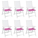 6 db rózsaszín szövet székpárna 50x50x4 cm