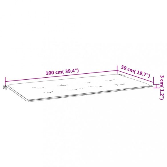 többszínű oxford szövet-kerti padpárna 100x50x4 cm