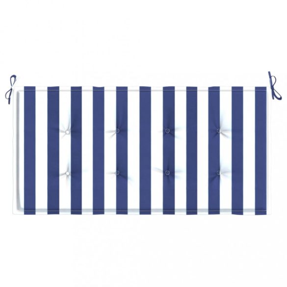kék/fehér csíkos oxford-szövet kerti padpárna 120x50x4 cm