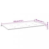 kék/fehér csíkos oxford-szövet kerti padpárna 120x50x4 cm