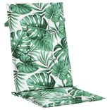 4 db levélmintás szövet magas háttámlájú székpárna