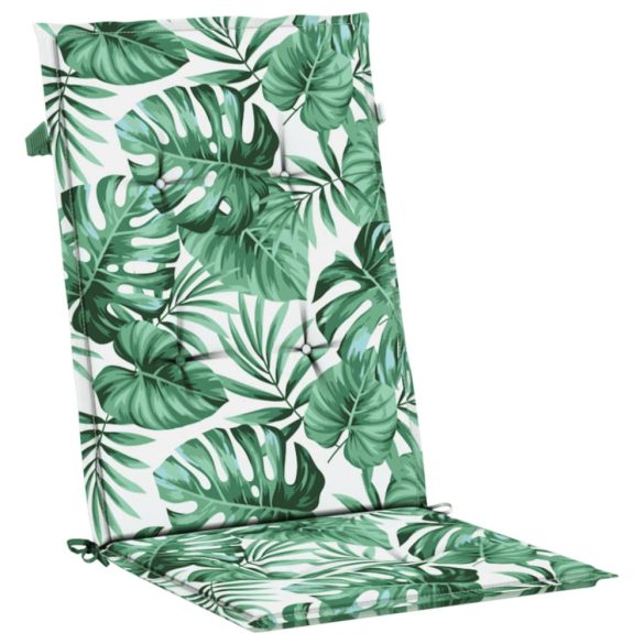 4 db levélmintás szövet magas háttámlájú székpárna