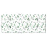 2 db levélmintás szövet magas háttámlájú székpárna