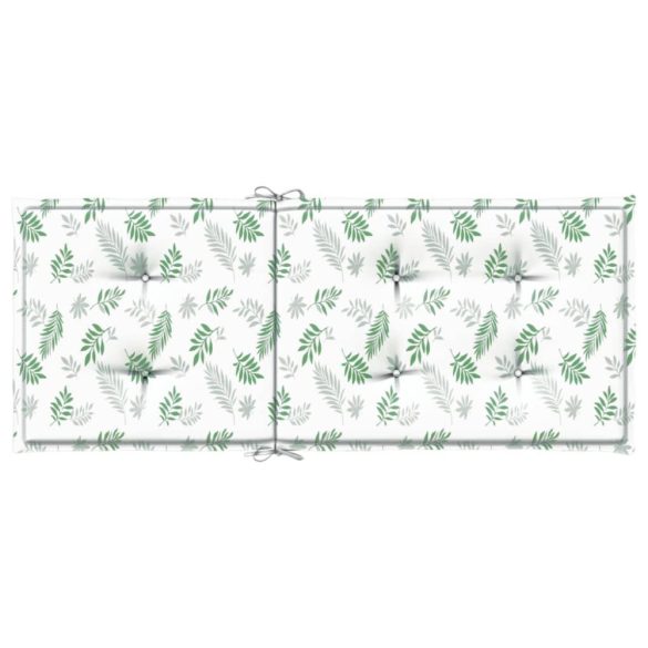 4 db levélmintás szövet magas háttámlájú székpárna