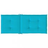 2 db türkizkék szövet magas háttámlájú székpárna