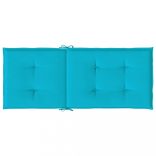 4 db türkizkék szövet magas háttámlájú székpárna