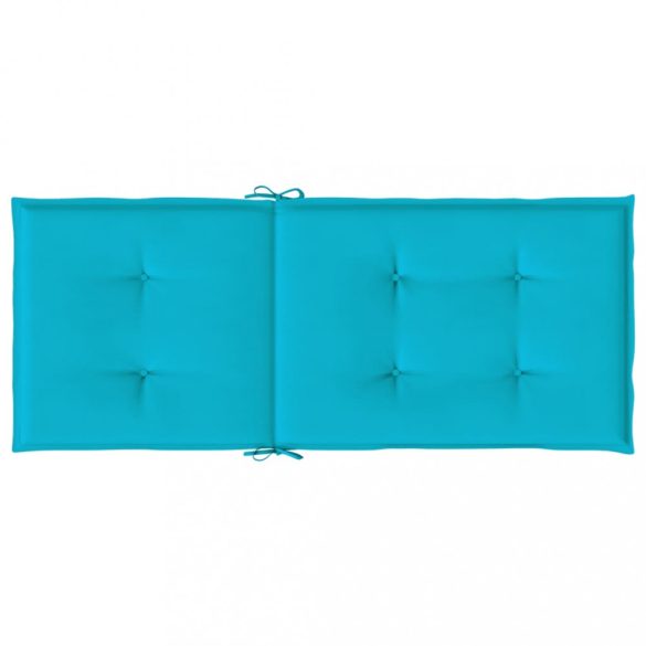 4 db türkizkék szövet magas háttámlájú székpárna