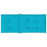 6 db türkizkék szövet magas háttámlájú székpárna