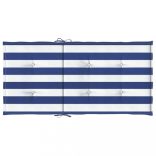 4 db kék és fehér csíkos szövet alacsony háttámlájú párna