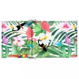 2 db többszínű szövet alacsony háttámlájú székpárna