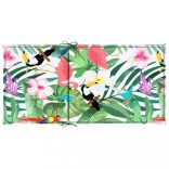 4 db többszínű szövet magas háttámlájú székpárna