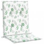 2 db levélmintás szövet alacsony háttámlájú székpárna